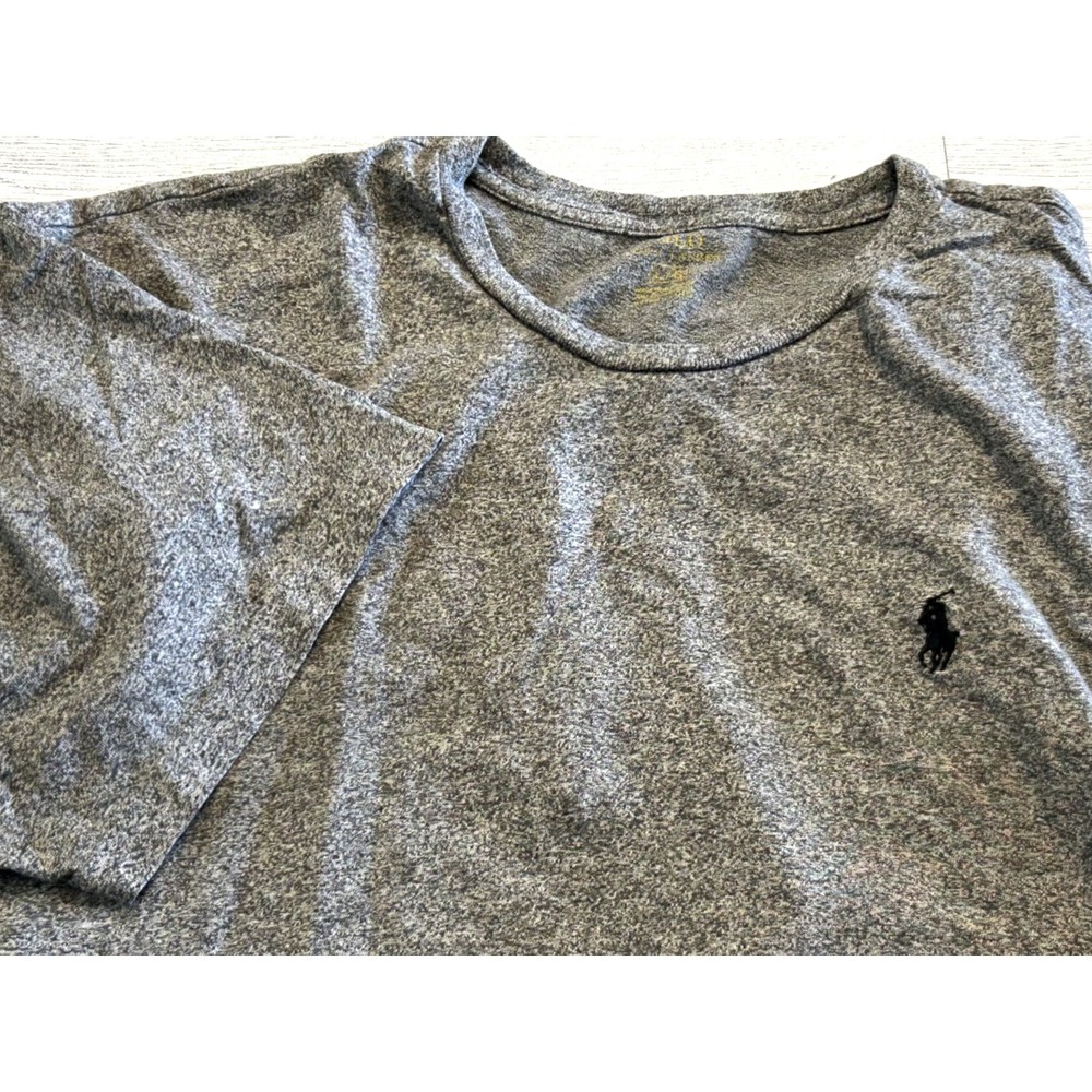 Polo Ralph Lauren Mens Womens Short Sleeve TShirt Large Heather Gray W/Blue Pony